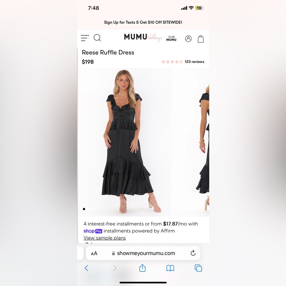 Show me Your Mumu Reese Black Satin dress